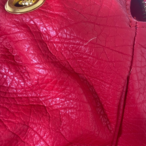 Mark. Vibrant Red Bag with Gold Details - Picture 8 of 11